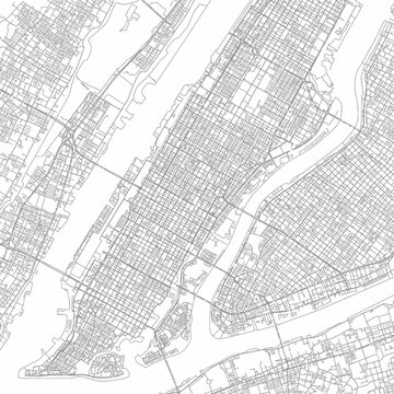 New York City Map Blueprint - Abstract Urban Grid Layout