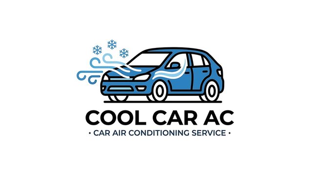 Car air conditioning service logo.