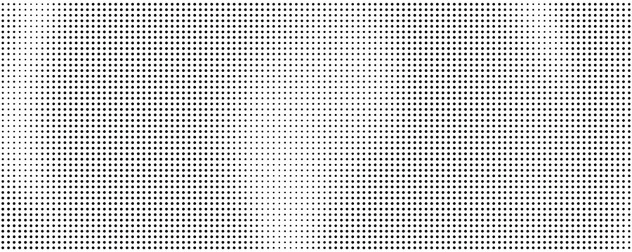 Retro grunge overlay halftone dot pixel pattern backdrop, gradient texture and digital technology background in pop art comic style. Distressed halftone dotted banner frame for social media business.