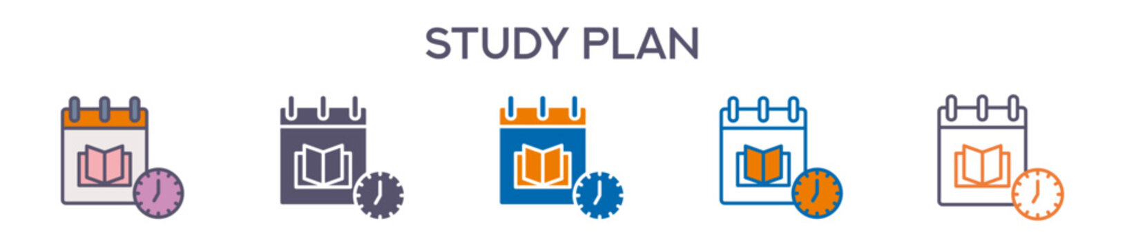 Real Time Data Stream Element For Design Graphic - Multi Styles. Vector Illustration Of Two Colored And Black. Multiple Icons Designs Can Be Used For Mobile, Ui, Web 