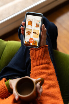 Senior woman online shop