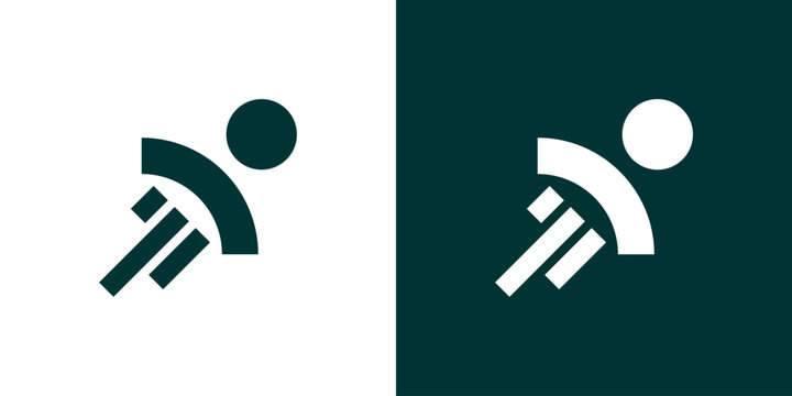 Dual meaning logo combining people and launch elements, symbolizing momentum, progress, dynamic teamwork, adaptability, and a smooth journey toward shared goals