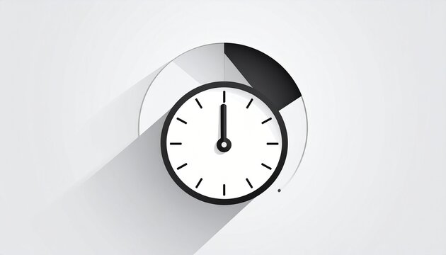 Minimalist Clock with Red Time Segment
