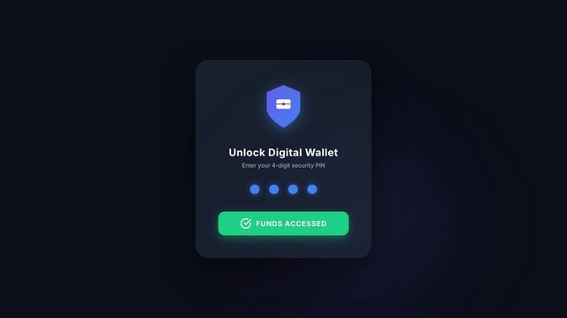Digital Wallet Unlock Animation for Secure Mobile Finance App