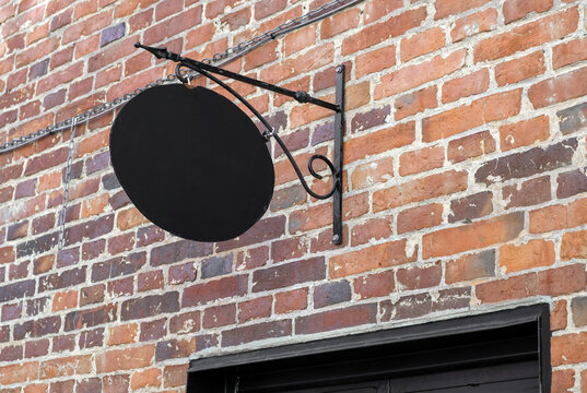 Retro outdoor business wall sign with copy space to add company logo