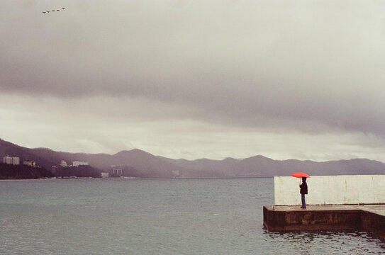 Bad weather on the seashore
