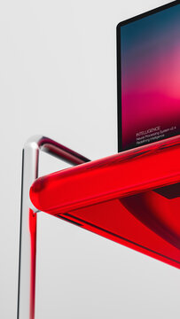 Display shows modern technology on the computer screen