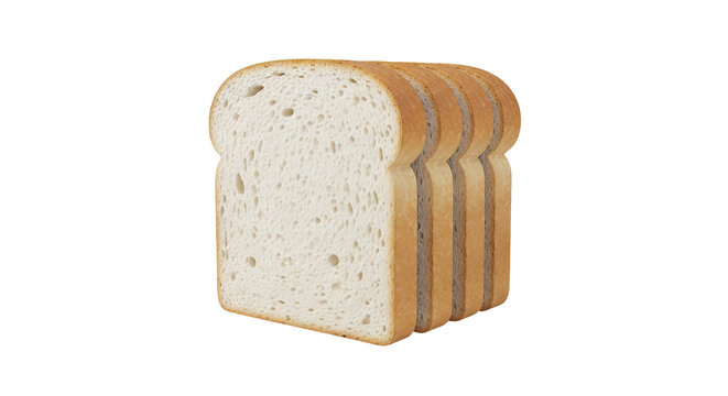 Stack of Sliced White Bread
