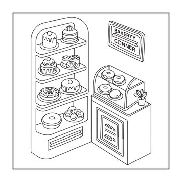 Little Conner coloring pages for adults. line art illustration.