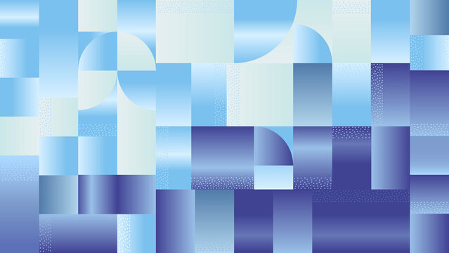 Abstract blue geometric background with layered shapes