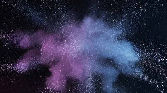 Colorful Equalizer Bars with Smoke Effects and Lights.