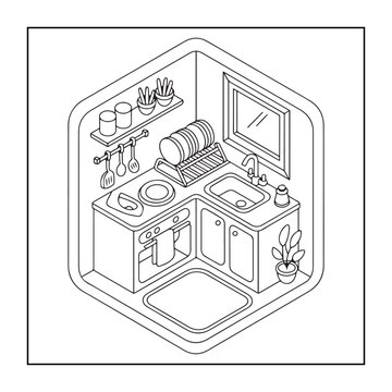 Little Conner coloring pages for adults. line art illustration.