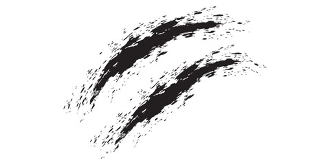 Abstract Black Grunge Claw Marks or Scratches on White Background. © AsyfaNur