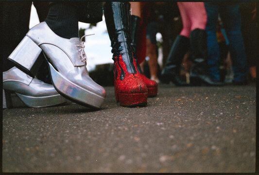 People Wear Bright Shoes at Midsumma LGBTQ Festival