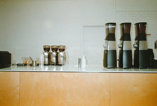 Modern Cafe Coffee Prep Station