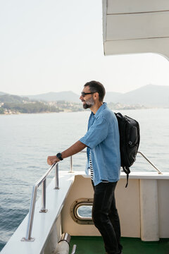 Confident Traveler on Coastal Ferry