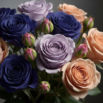 Happy father's day beautiful bouquet of roses for dad floral gift ideas