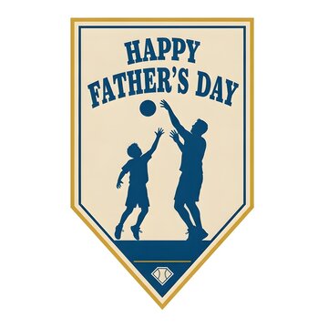 Happy father's day celebrating dad with basketball a heartwarming family moment