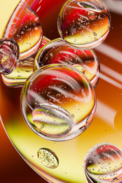 Abstract 3D Render of Bubbles and Spheres