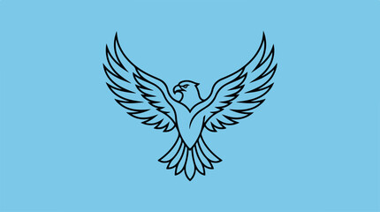 Obraz premium Bird in flight with outstretched wings.