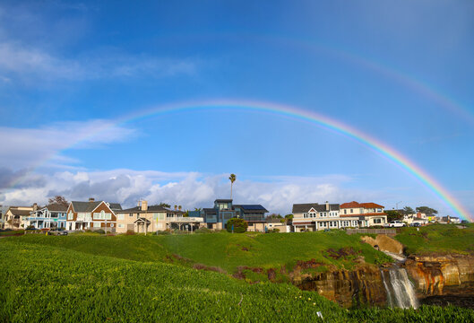 Rainbows by the ocean