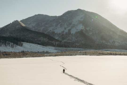 Ski touring in the Japanese mountains