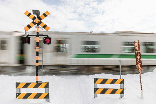 Snowy train station