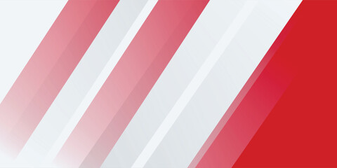 Fototapeta premium red and white banner background with diagonal stripes