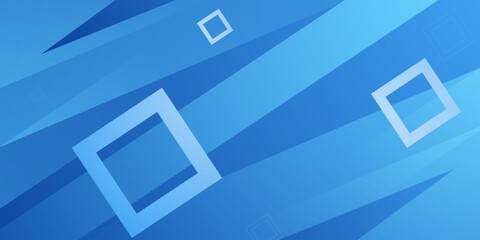 Fototapeta premium Abstract colorful bright blue background with overlap triangle and square shapes pattern element concept design. Cool banner style.