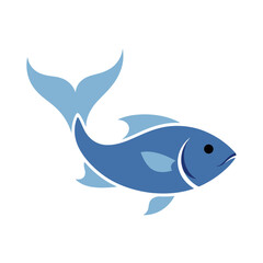 Fototapeta premium Blue Fish Illustration