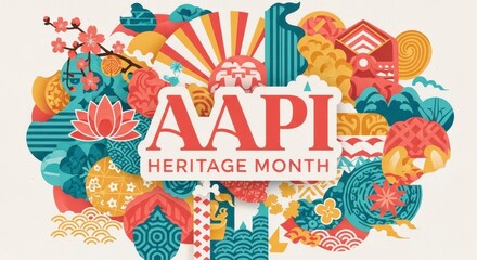 Fototapeta premium Celebrating aapi heritage month with vibrant cultural illustrations