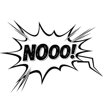 Comic Book Style NOOOO Speech Bubble Explosion