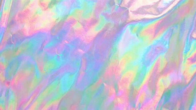 ホログラム虹色の光が広がるループ動画背景素材