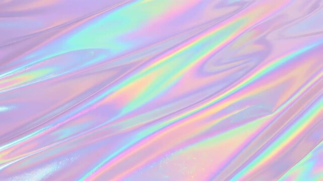 ホログラム虹色の光が広がるループ動画背景素材