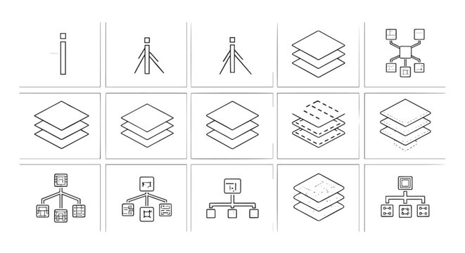 Isometric Data Infrastructure and Cloud Computing Architecture Icons