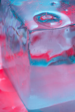 Colorful Ice Cube Up Close