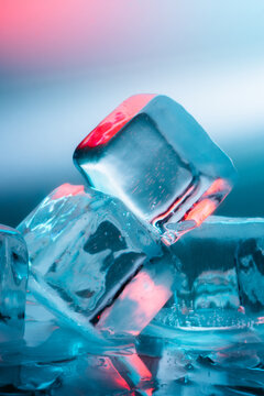 Clear Ice Cubes Melting