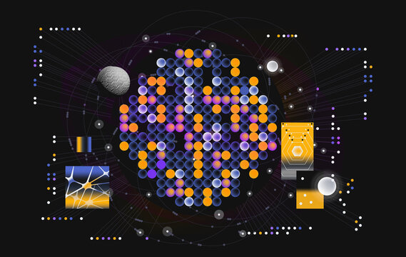 futuristic ai data sphere with digital interface