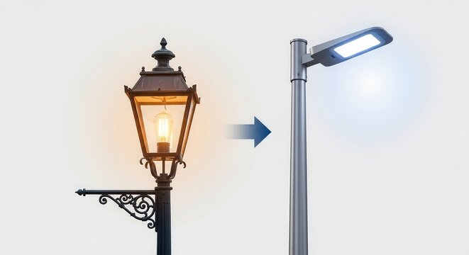 Illumination evolution from traditional gaslight aesthetic to modern energy-efficient LED technology