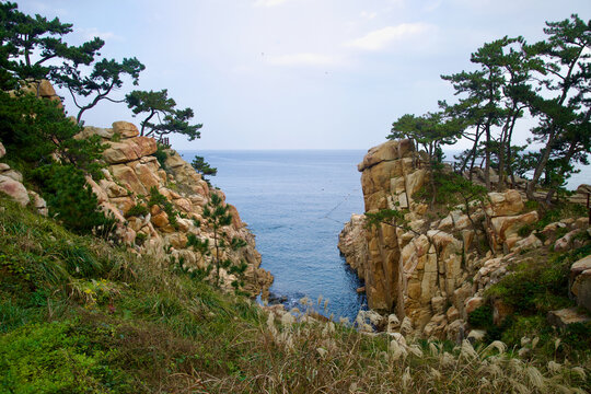 Sea Channel Between Cliffs