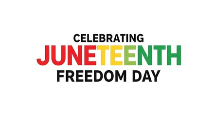 Obraz premium Colorful graphic celebrating juneteenth freedom day with vibrant letters happy mothers day