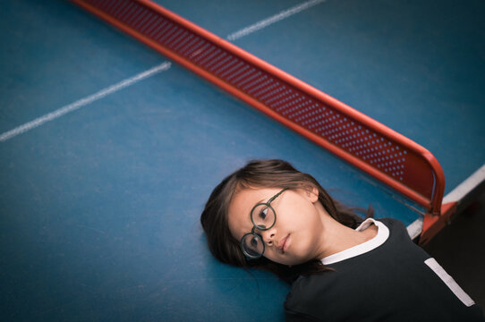 Boy on Ping Pong Table