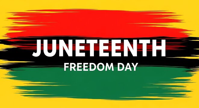 Celebrating juneteenth as freedom day with vibrant colors and bold text happy mothers day