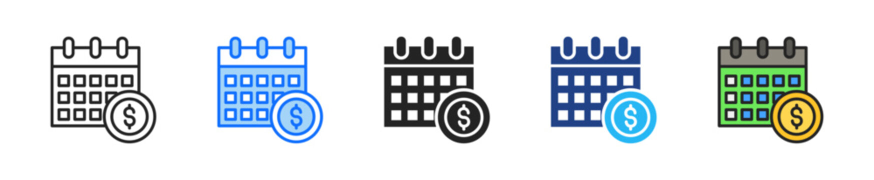 Customer Subscription Icon Set Multiple Style Collection