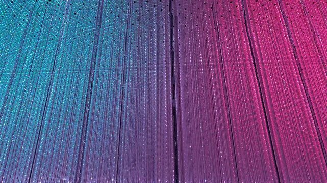 Abstract Metal Wall Texture Background Featuring Blue Purple Gradient Parallel Vertical Line Pattern Creating Modern Artistic Aesthetic Depth For Creative Futuristic Design Projects Calm Meditative