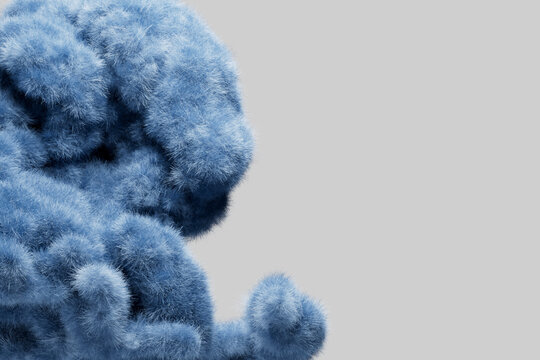 Twin Blue Fluffy Fiber Clouds