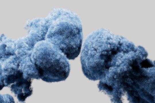 Blue Fibrous Cloud Columns