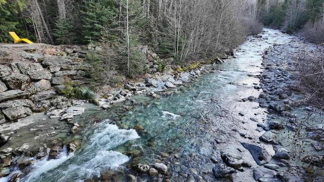 Fitzsimmons Creek is a fast moving stream of glacial water that flows through the valley of Whistler Village (between Blackcomb and Whistler Mountains) in British Columbia, Canada.
