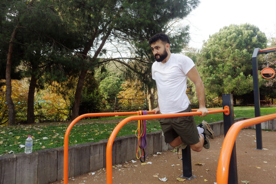 a young man doing sports outdoors