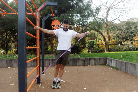a young man doing sports outdoors